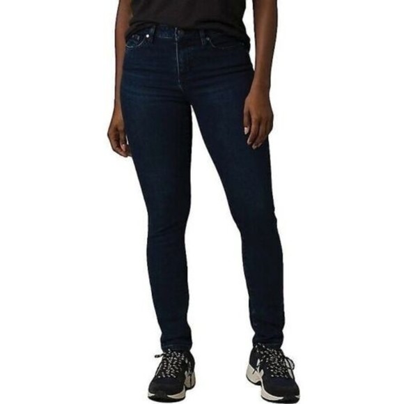 Prana Womens Jeans Deep Blue Sienna Mid Rise Skinny Stretch  Denim Size 6/28 - Picture 1 of 8